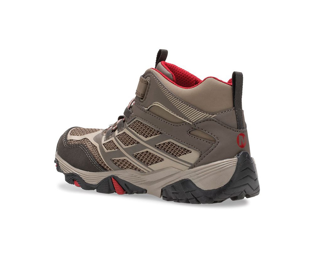 Tenis Criança - Merrell Moab Fst Mid A/C Waterproof - Marrom - BFL513908